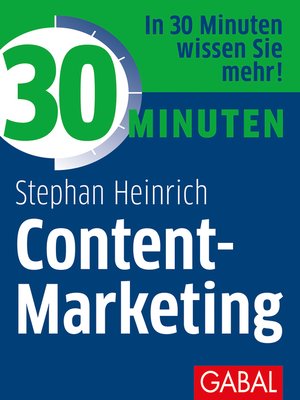 cover image of 30 Minuten Content-Marketing